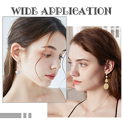 40 шт. 2 цвета 201 нержавеющая сталь овальная фурнитура для сережек-гвоздиков&nbsp;STAS-SC0005-34