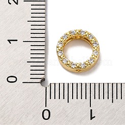 Стойка из латуни с покрытием из кубического циркония с рамкой из бусин&nbsp;KK-S406-09E-G