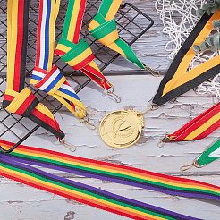 40шт. 8-х сторонний ремешок для медали из полиэстеровой ленты&nbsp;AJEW-GA0003-61