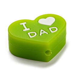 Силиконовые фокусные бусины на день отца&nbsp;FIND-PW0005-12A