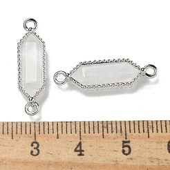 Натуральный кварцевый кристалл граненый двойной конечный заостренный горный хрусталь шестигранный соединительный шарм&nbsp;G-G181-04P-01