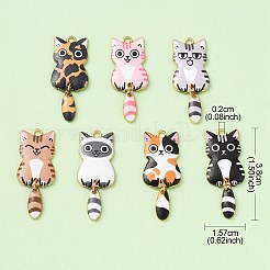 7 шт. 7 стильные подвески из светлого золота с покрытием из сплава эмали&nbsp;ENAM-YW0003-64