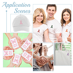 Наборы браслетов из плетеных бусин с подвеской в виде литой эмалевой ленты с надписью «Надежда» для повышения осведомленности о психическом здоровье&nbsp;SJEW-WR00001