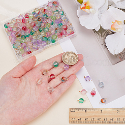 200 шт. круглые подвески-соединители из матового стекла&nbsp;PALLOY-AR00031