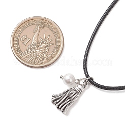 Ожерелье из сплава с кисточкой и подвеской из перламутра&nbsp;NJEW-JN05929