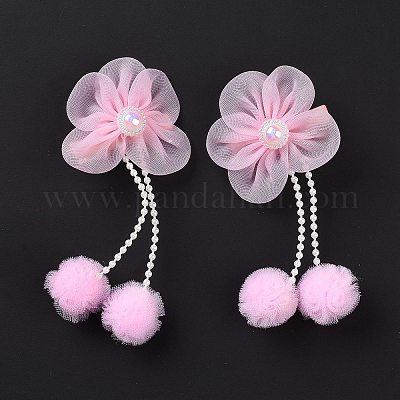 Цветочная ткань металлические заколки крокодил&nbsp;LS-PHAR-D013-01A-1