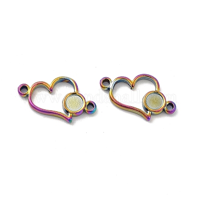 Ионное покрытие (IP) 304 нержавеющая сталь кабошон коннектор настройки STAS-B032-11MC-1