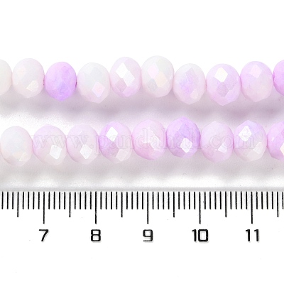 Стеклянные бусины с гальваническим покрытием  LAMP-S068-02A-1