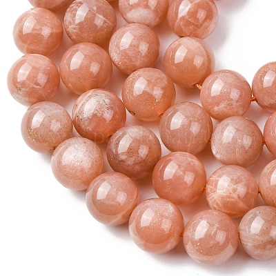 Натуральный Sunstone бисер пряди&nbsp;G-H343-D12-12mm-1