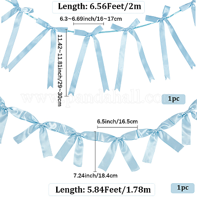 2 стиль баннеры с бантом из ткани&nbsp;AJEW-SP0002-70D-1