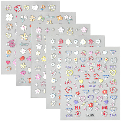 5 шт. 5 стиля животных и цветов&nbsp;MRMJ-SP0001-26-1