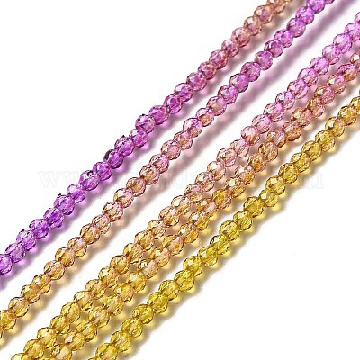 Прозрачный градиент цвета стеклянные бусины пряди GLAA-H021-01A-03-1