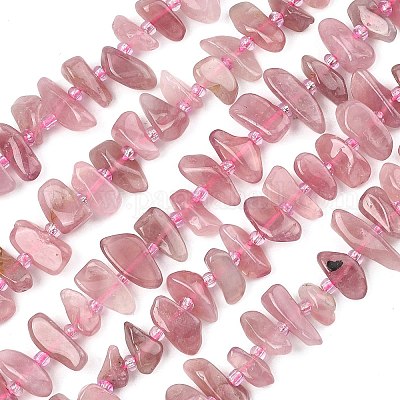 Природного розового кварца нитей бисера&nbsp;G-F821-A02-01-1