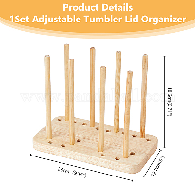 Деревянный регулируемый держатель крышки чашки&nbsp;ODIS-WH0043-88-1