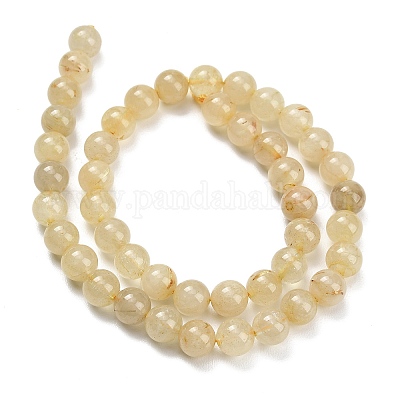 Нити бусин из натурального золота с рутилированным кварцем&nbsp;G-H337-A04-04-1