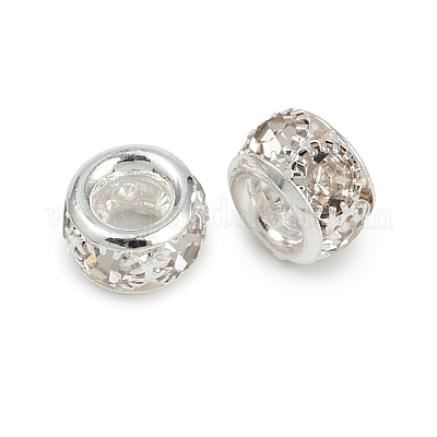 Латунные бусины со стразами &nbsp;KK-U071-02A-01S-1