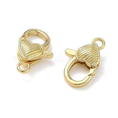 Сердце латуни омаров коготь застежками&nbsp;KK-H256-03G-03-1