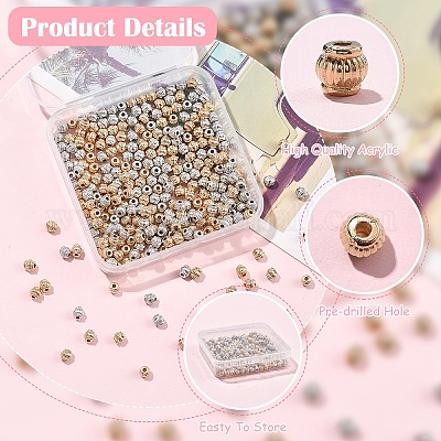 300шт 2 цвета пластиковые бусины ccb&nbsp;CCB-YW0001-77-1