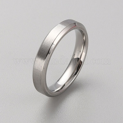 Простое кольцо из нержавеющей стали для мужчин и женщин RJEW-WH0015-06C-1