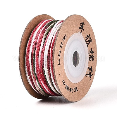 30 м окрашенный сегментный хлопковый шнур для макраме&nbsp;OCOR-T018-01D-1