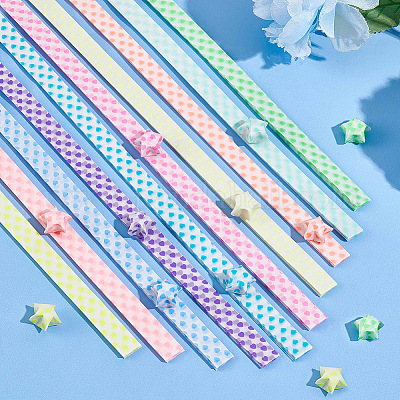 1 набор из двух цветов светящейся бумаги для оригами в виде звезды удачи DIY-CP0010-83-1