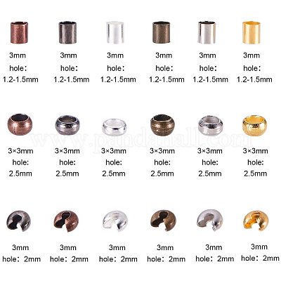 Железные / латунные обжимные бусины&nbsp;FIND-PH0015-28-1