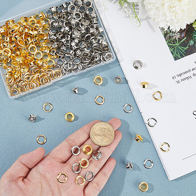 200 шт. 2-цветная железная фурнитура для люверсов&nbsp;IFIN-GF0001-59C-1