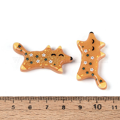 Печатные непрозрачные бусины из смолы&nbsp;RESI-N043-12D-1