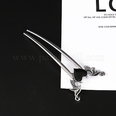 Палочки для волос из сплава сердечек&nbsp;PW-WG1F9BA-02-1