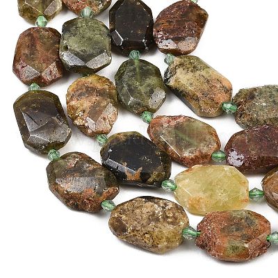 Естественный зеленый гранат бисер нитей&nbsp;G-B125-P24-01-1