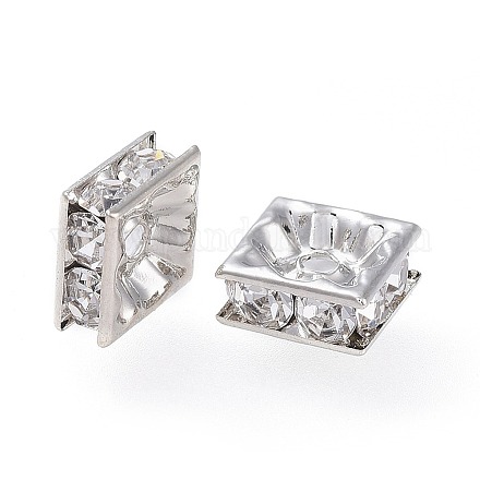 Латунные бусины разделители для поставки стразов&nbsp;RB-A013-8x8-01P-1