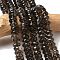 Natural Smoky Quartz Beads Strands, Faceted, Rondelle, 10x5mm, Hole: 1mm