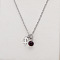 304 Stainless Steel Coffee Rhinestone Birth Stone Constellation Pendant Necklaces, Stainless Steel Color, Sagittarius, 17.72 inch(45cm)