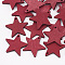Pear Wood Pendants, Dyed, Star, Crimson, 24.5x25.5x3mm, Hole: 1.8mm