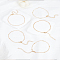 5Pcs Iron Chain Anklet Sets, Light Gold, 8-3/8~8-5/8 inch(212~220mm)