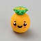 Silicone Beads, Yellow, Pineapple, 27x20.5x20mm, Hole: 3mm