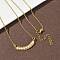 Brass with ABS Plastic Imitation Pearl Pea Pod Pendant Necklaces, Rack Plating, Cadmium Free & Lead Free, Long-Lasting Plated, White, Golden, 17.24 inch(43.8cm)