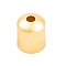 Ion Plating(IP) Brass Cord Ends, End Caps, Cadmium Free & Nickel Free & Lead Free, Column, Real 18K Gold Plated, 6x5x5mm, Hole: 1mm, Inner Diameter: 4.5mm