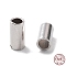 Anti-Tarnish Rhodium Plated 925 Sterling Silver Spacer Tube Beads, Column, Platinum, 4x2mm, Hole: 1.5mm, about 217pcs(10g)/bag