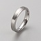 Stainless Steel Simple Plain Band Ring for Men Women, Matte Stainless Steel Color, US Size 7 1/2(17.7mm), 4mm