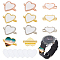 12 Sets 3 Colors Alloy Heat Transfer Watch Band Accessories, with Aluminum Sheet, Heart, Tray: 17x17mm, 18x25x6mm, Inner Diameter: 22x3.5mm, 4 sets/color