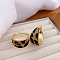 Brass Hoop Earrings, Real 14K Gold Plated, Ring, 30x17mm
