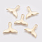 Brass Pendants, Whale Tail Shaped, Nickel Free, Real 18K Gold Plated, 19x21.5x2mm, Hole: 3mm