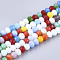 Glass Beads Strands, Faceted, Rondelle, Mixed Color, 4x3mm, Hole: 1mm, about 110~115pcs/strand, 39~40cm