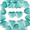 20Pcs Transparent Spray Painted Glass Beads, Heart, Dark Cyan, 12x12x5.5mm, hole: 0.5~1mm