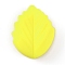 Silicone Beads, Leaf, Yellow, 24~24.5x19~19.5x7~7.5mm, Hole: 2mm