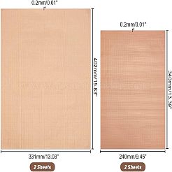 4 лист 2-х стилей ПТФЭ коврик для барбекю&nbsp;AJEW-FH0002-32