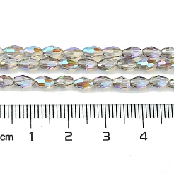 Прозрачные стеклянные бусины гальваническим пряди&nbsp;GLAA-K064-04A-HR02