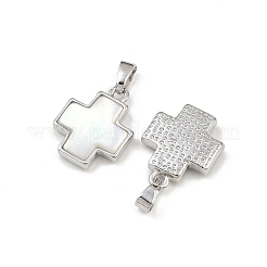 Подвески из натуральной латуни из ракушки пауа&nbsp;KK-U025-03P-01-1