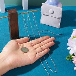 1 м 925 цепочки-сателлиты из стерлингового серебра&nbsp;STER-TA0001-21